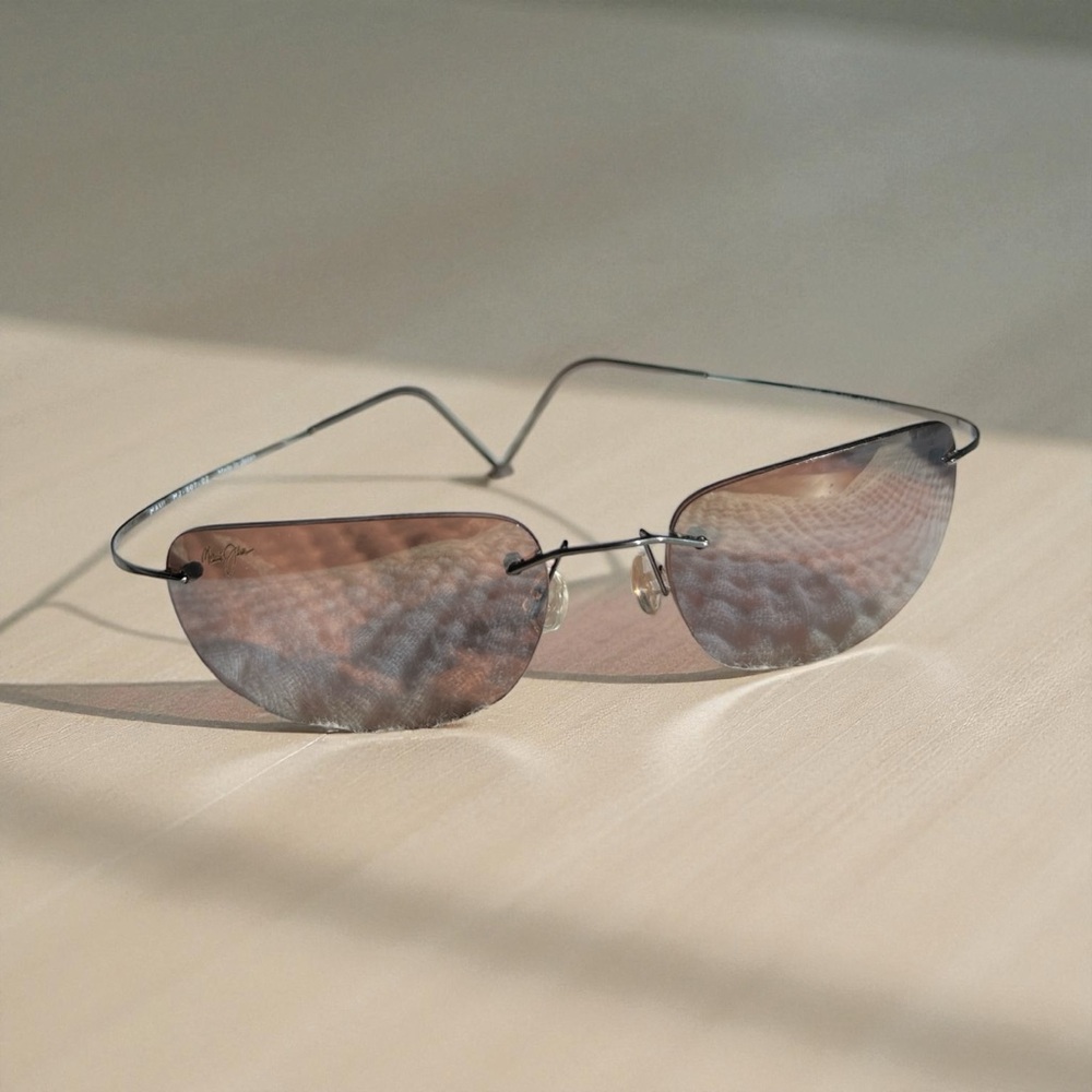 Maui Jim Kapalua MJ sport 502-02 rimless lightweight titanium Japan sunglasses